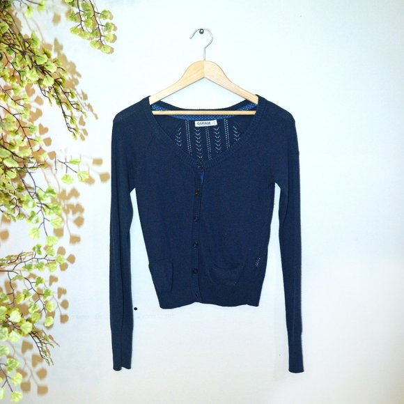 3/$15 🌺 Garage Navy Blue Cardigan - Picture 2 of 16